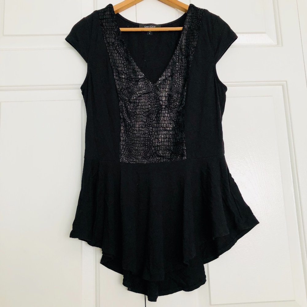 Karen Kane Black peplum top